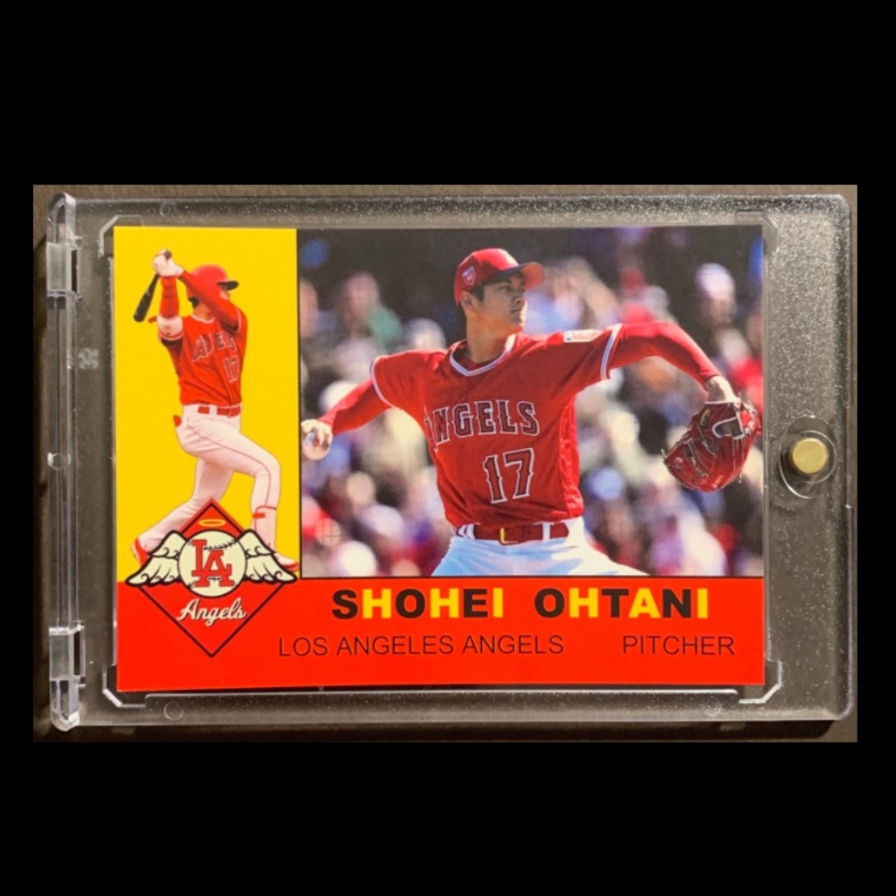 SHOHEI OHTANI ROOKIE CARD (RC) 2018 COLLECTOR’S CUSTOM RETRO ‘61 LA DODGERS